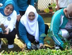 Ibu-ibu Tanam Cabai di TMII