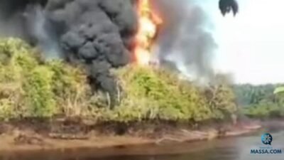 Viral! Sumur Minyak Ilegal Terbakar di Sungai Dawas-Parung