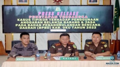 Kepala Dinas dan Bendahara BPBD OKU Ditetapkan Tersangka Korupsi!