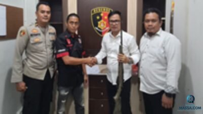 Perbakin Serahkan Senjata Api Ilegal ke Polres Empat Lawang