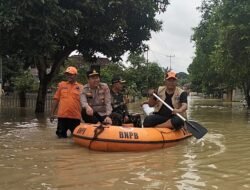 Luapan Sungai Rendam Empat Desa Gunung Megang Muara Enim