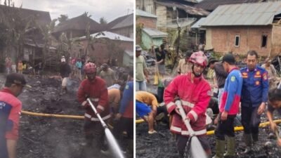 UPDATE: Kerugian Kebakaran di Rantau Kasai Ditaksir Rp600 Juta, Damkar Kerahkan Dua Armada