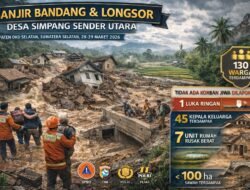 Banjir Bandang dan Longsor Terjang OKU Selatan, Puluhan Rumah Rusak dan Warga Mengungsi