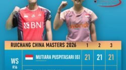 Spektakuler, 2 Tunggal Putri Indonesia Kompak Melaju QF China Master 2026