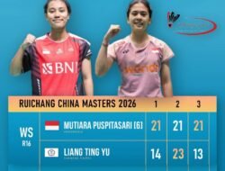Spektakuler, 2 Tunggal Putri Indonesia Kompak Melaju QF China Master 2026