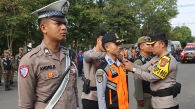 Polres Lahat Gelar Pasukan Ops Ketupat Musi, Pastikan Kamtibmas Kondusif Selama Arus Mudik Hingga Arus Balik