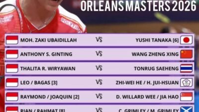 Orlean Master 2026, Indonesia Kirim 19 Atlit Badminton