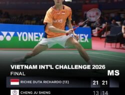 Richi Duta Richardo Persembahkan Gelar Juara Vietnam IC 2026