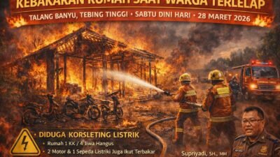 Kebakaran Dini Hari di Empat Lawang, Satu Rumah Ludes Diduga Korsleting Listrik