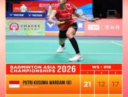 PKW Tersingkir Dramatis di 16 Besar Badminton Asia Championships 2026, Tumbang dari Gao Fang Jie