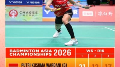PKW Tersingkir Dramatis di 16 Besar Badminton Asia Championships 2026, Tumbang dari Gao Fang Jie
