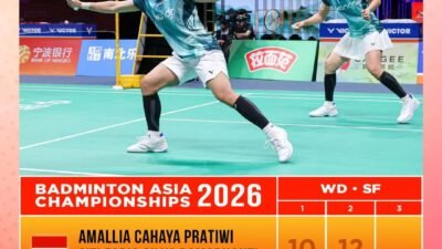 Fadia/Tiwi Raih Perunggu di Badminton Asia Championships 2026