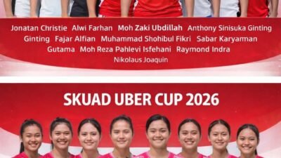 Ini Nama-Nama Atlit Resmi Indonesia untuk Thomas & Uber Cup 2026
