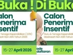Jangan Sampai Terlewat! Pendaftaran Insentif GTK Madrasah 2026 Resmi Dibuka—Cek Syaratnya Sekarang Sebelum Ditutup!
