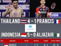 Bantai ALGERIA 5-0, Tim THOMAS INDONESIA Berburu Tiket Quarter Final