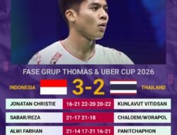 Sengit dan Dramatis, Ubed Penentu Kemenangan Tim THOMAS INDONESIA