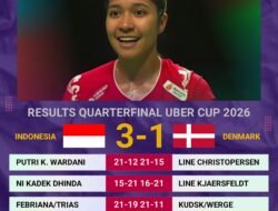 Sukses Bungkam Tuan Rumah, Tim UBER INDONESIA Melaju SEMIFINAL