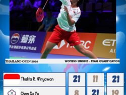 Berjuang Hingga Rubber, Thalita Pastikan Tiket Babak Utama Thailand Open