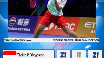 Berjuang Hingga Rubber, Thalita Pastikan Tiket Babak Utama Thailand Open