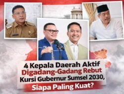 4 Bupati/Walikota Aktif Digadang-Gadang Rebut Kursi Gubernur Sumsel 2030, Siapa Paling Kuat? 