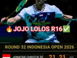 Tumbangkan Wakil Singapura, Jojo Kunci Tiket R16 INDONESIA OPEN