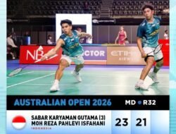 Tumbangkan Singapura, Sabar/Reza Lolos R16 AUSTRALIA OPEN