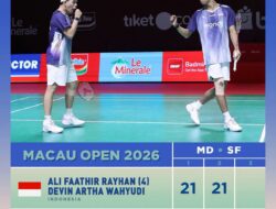 Final Macau Open 2026, INDONESIA Hanya Loloskan Satu Wakil (Duo Kidal)