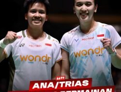 Ubah Ritme Permainan, Ana/Trias Menang Mudah Atas Chinese Taipei
