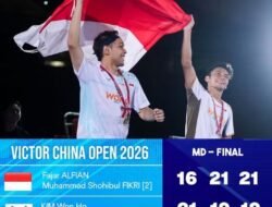 Rangking 1 Dunia KOREA TUMBANG, Fajar/Fikri Sukses Pertahankan Gelar ‘JUARA CHINA OPEN 2025-2026’