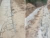Jalan Menuju Rumah Kades Pelangki Rusak Parah