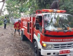 Api Mendekati Permukiman, Damkarmat OKU Selatan Bergerak Cepat