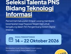 PEMKAB EMPAT LAWANG SIAP JADI PELOPOR IT GOVERNMENT, BUKA SELEKSI TALENTA ASN BIDANG TEKNOLOGI INFORMASI